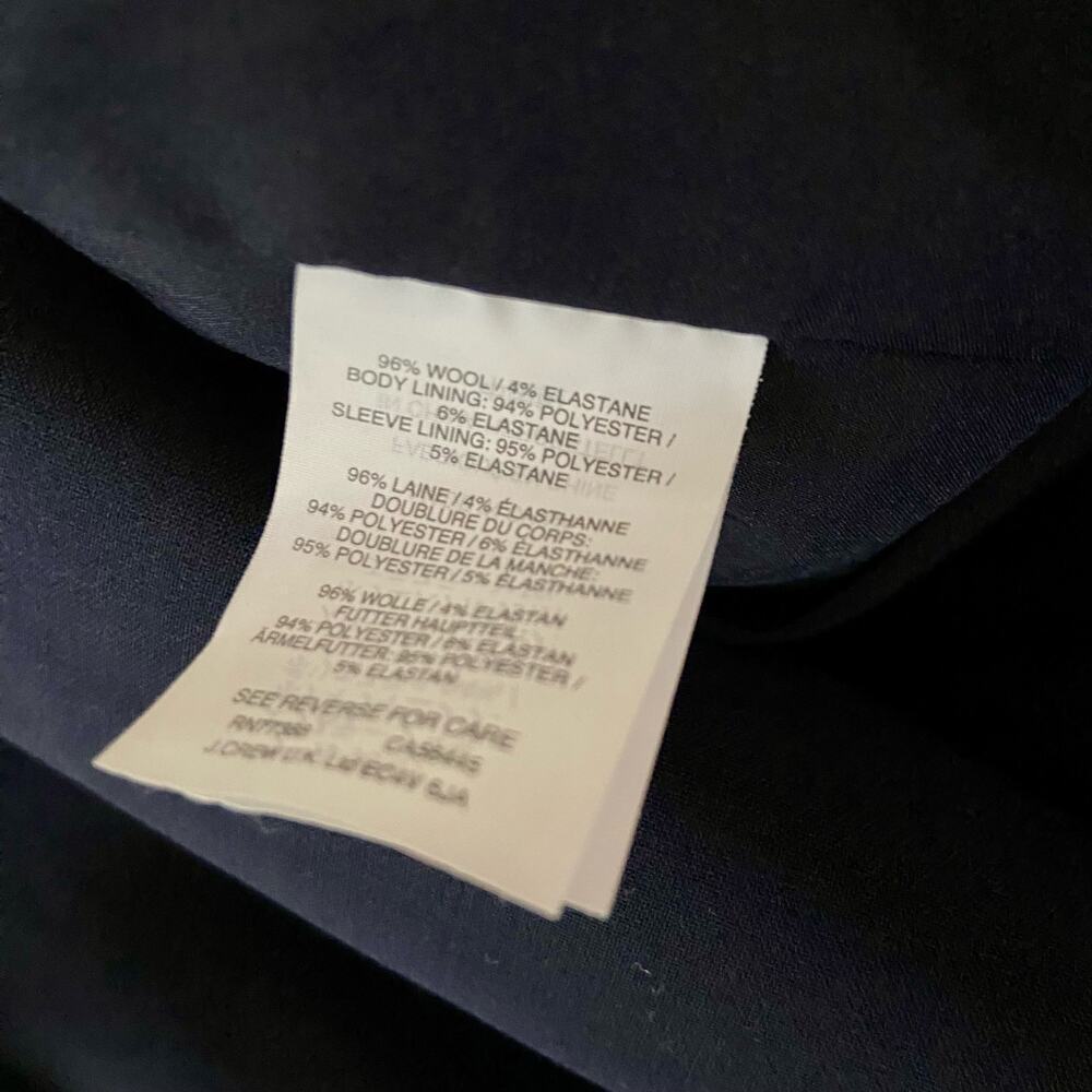 J. Crew Tollegno 1900 Wool Jacket NAVY 14T - Picture 7 of 9